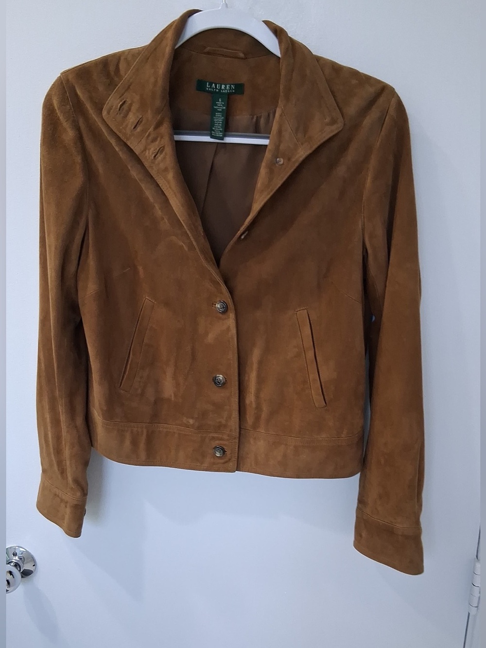 Lauren Ralph Lauren Leather Jacket Brown Size 6 Like New